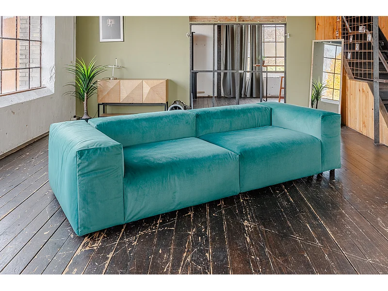 Divano modulare - verde velluto - MIA