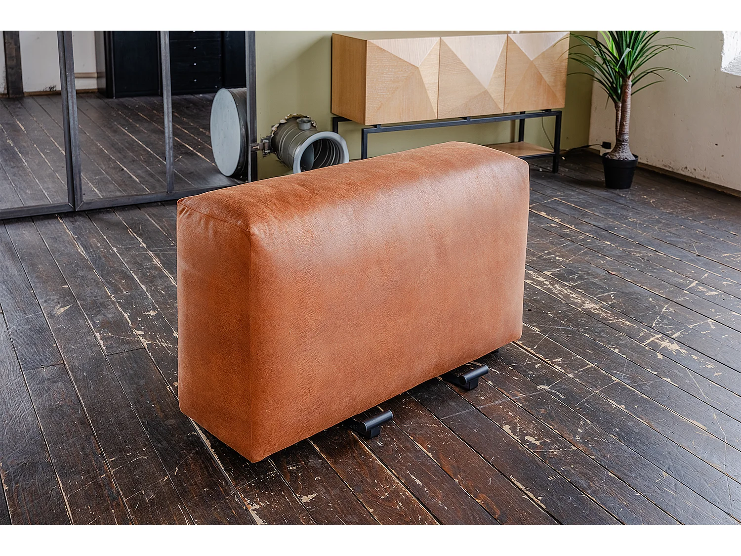 Accoudoir - marron Tissu en fibres de cuir - MIA