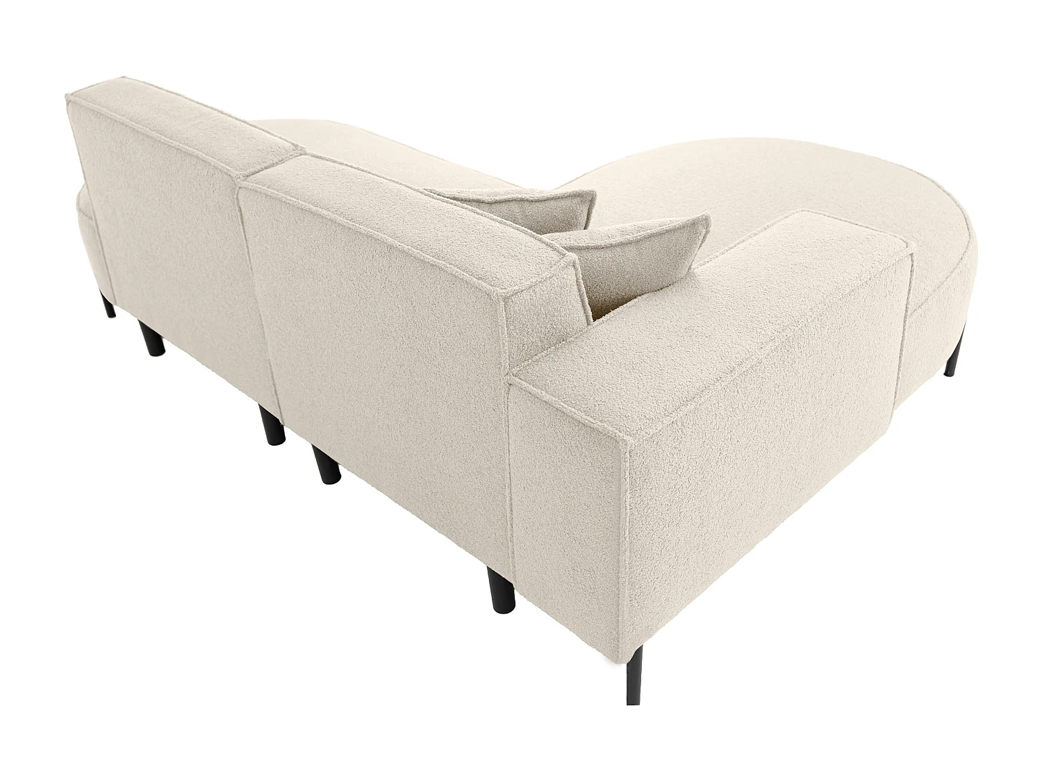 Canapé d'angle Parma Studio Hills, pour salon, tissu Quelle, gauche, crème (02)