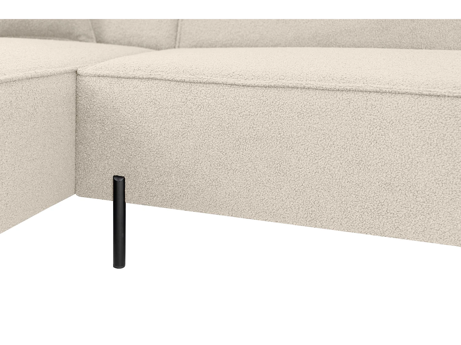 Canapé d'angle Parma Studio Hills, pour salon, tissu Quelle, gauche, crème (02)