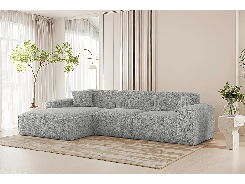 Narożnik Luga L Lewy Tkanina Sven 06 jasny szary