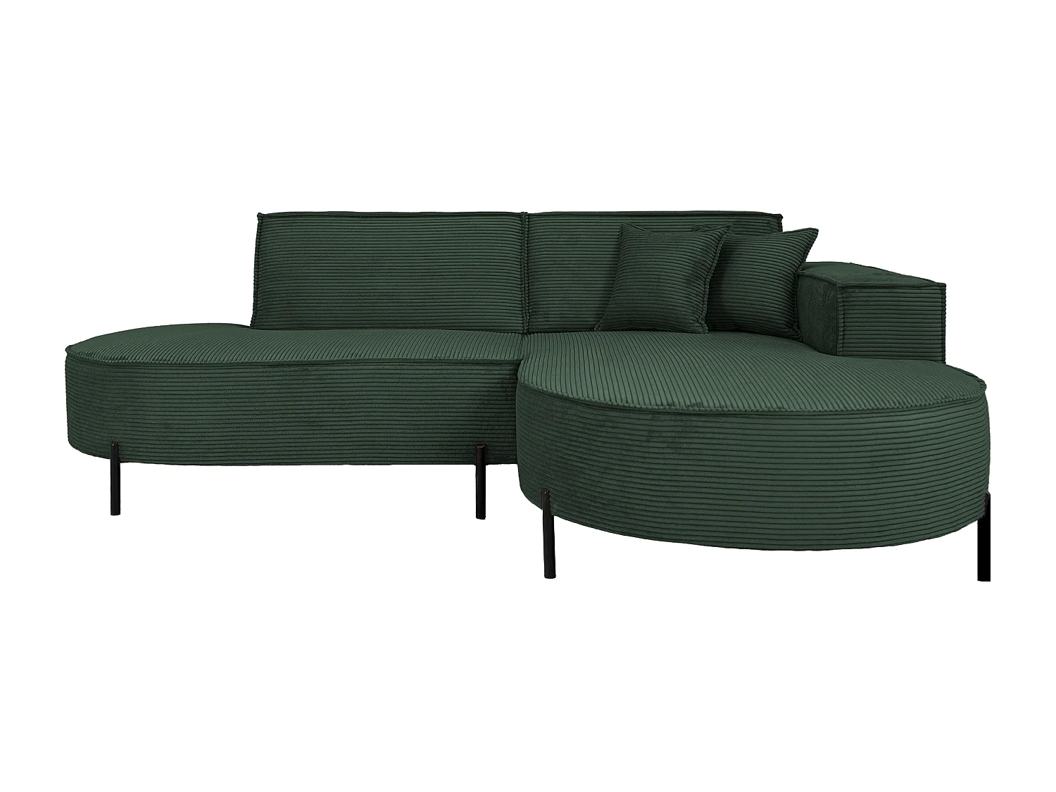 Hoekbank Parma Studio Hills, stof Poso, rechts, donkergroen (14)