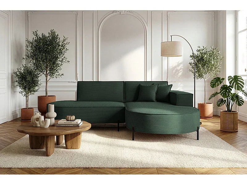 Hoekbank Parma Studio Hills, stof Poso, rechts, donkergroen (14)