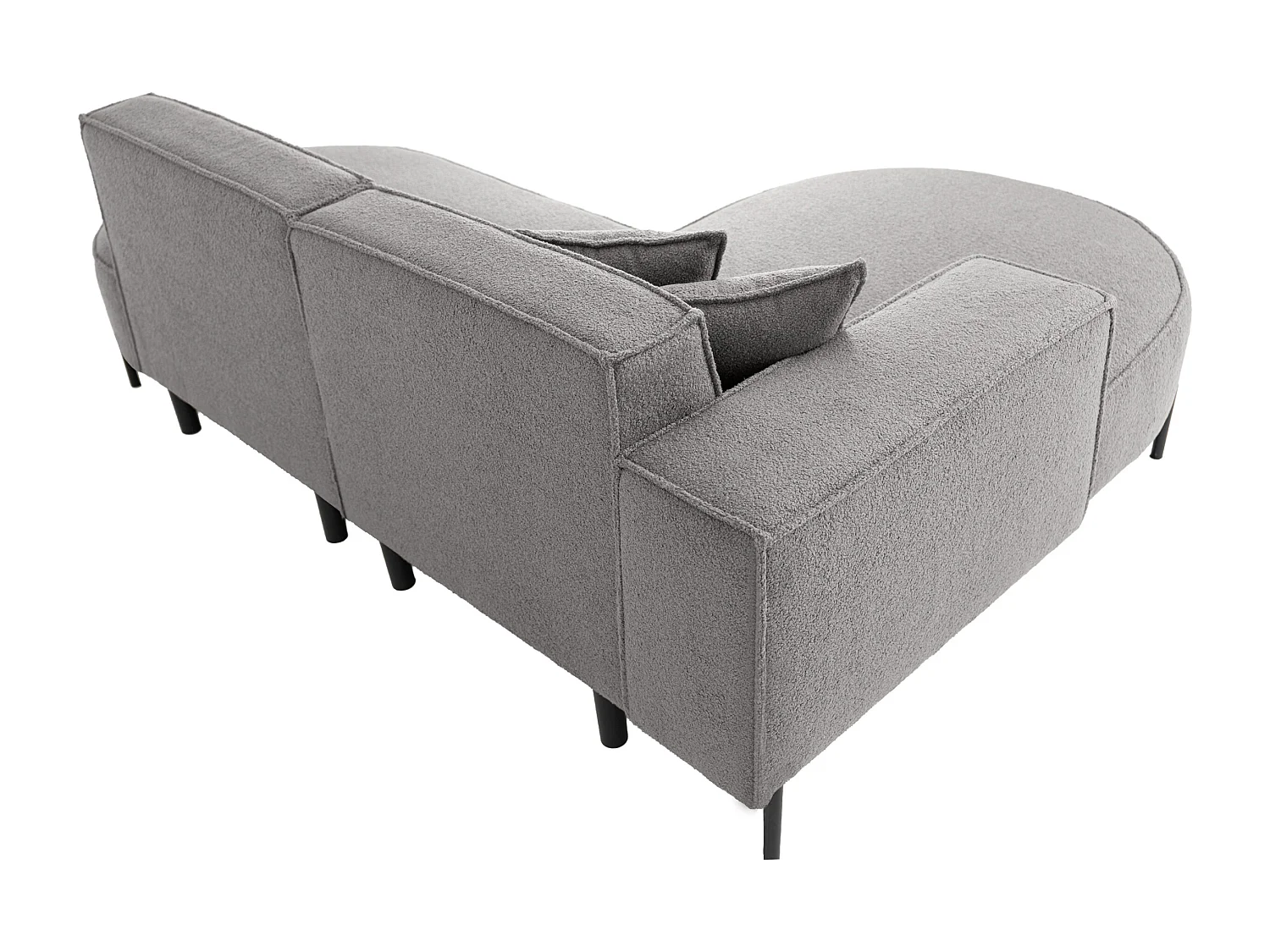 Canapé d'angle Parma Studio Hills pour salon, tissu Quelle gauche gris clair (83)