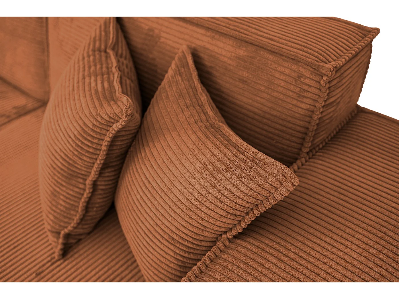 Parma Studio Hills hoekbank, Poso-stof, links, oranje (40)