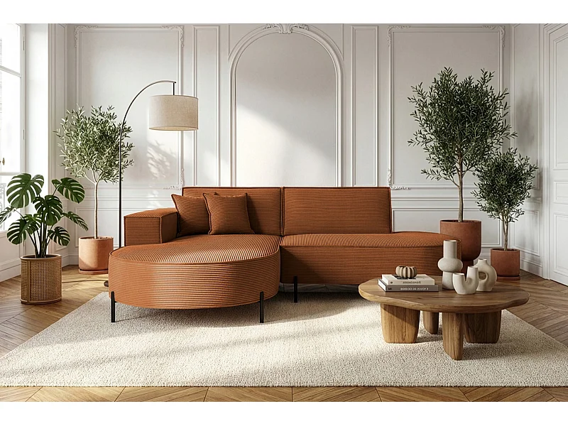 Narożnik Parma Studio Hills, tkanina Poso, lewy, pomarańczowy (40)