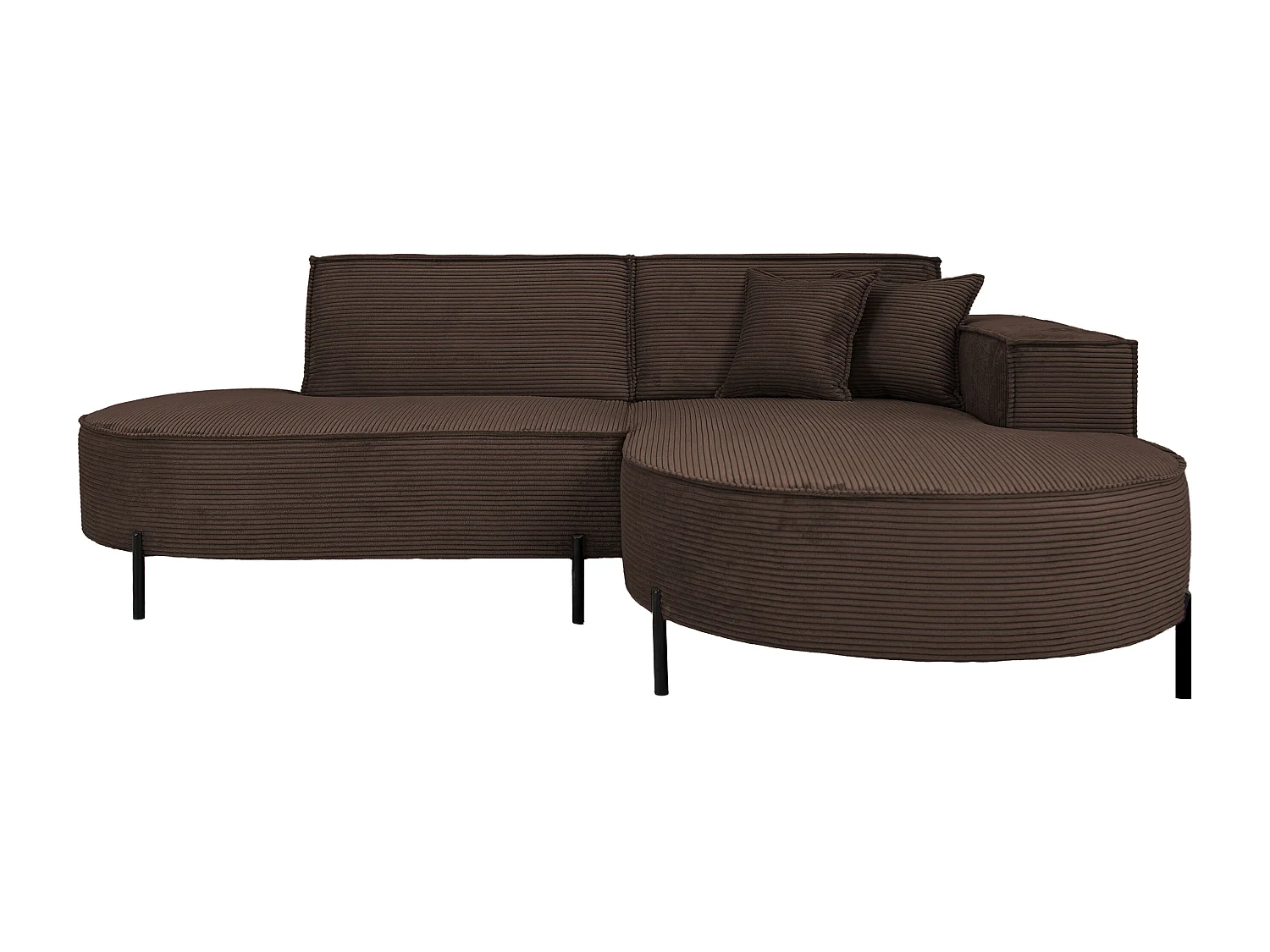 Hoekbank Parma Studio Hills, stof Poso, rechts, bruin (06)