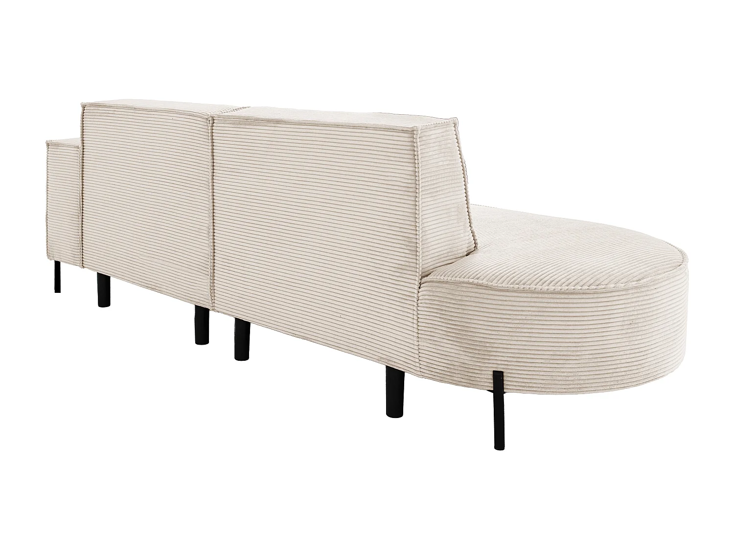 Hoekbank Parma Studio Hills, stof Poso, rechts, crème (105)