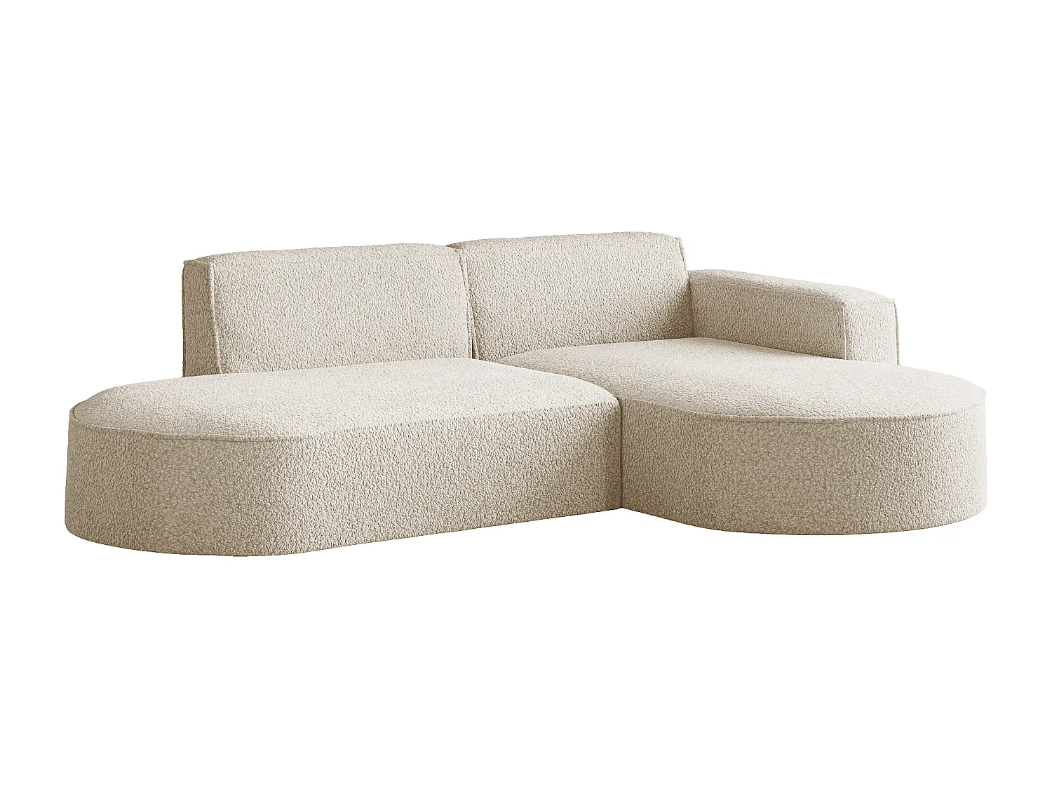 Narożnik Parma Studio, do salonu, tkanina Quelle, prawy, krem (02)