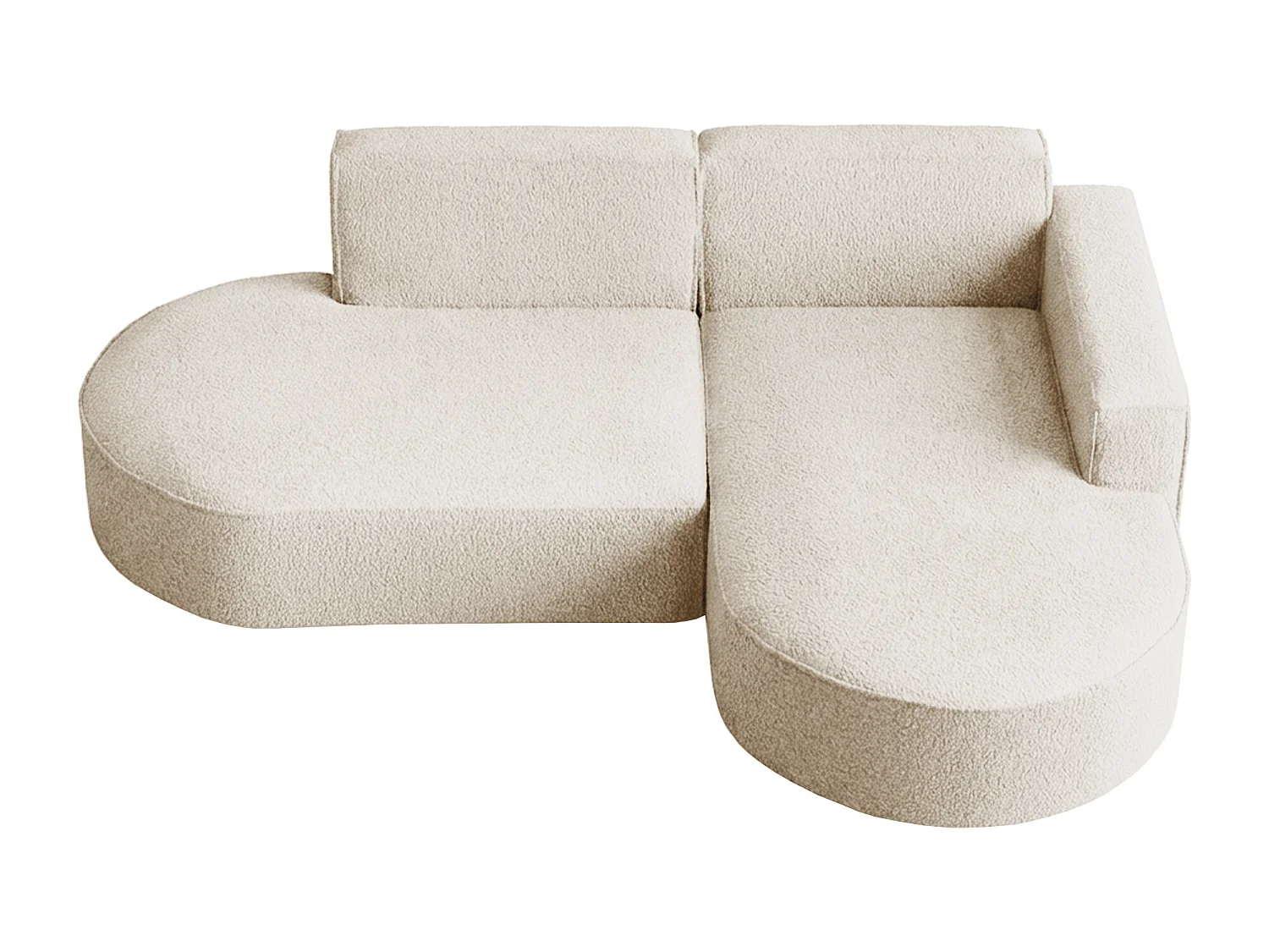 Narożnik Parma Studio, do salonu, tkanina Quelle, prawy, krem (02)