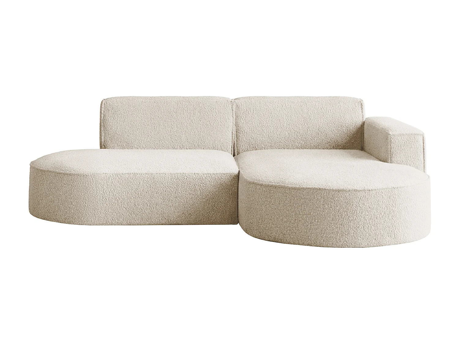 Narożnik Parma Studio, do salonu, tkanina Quelle, prawy, krem (02)