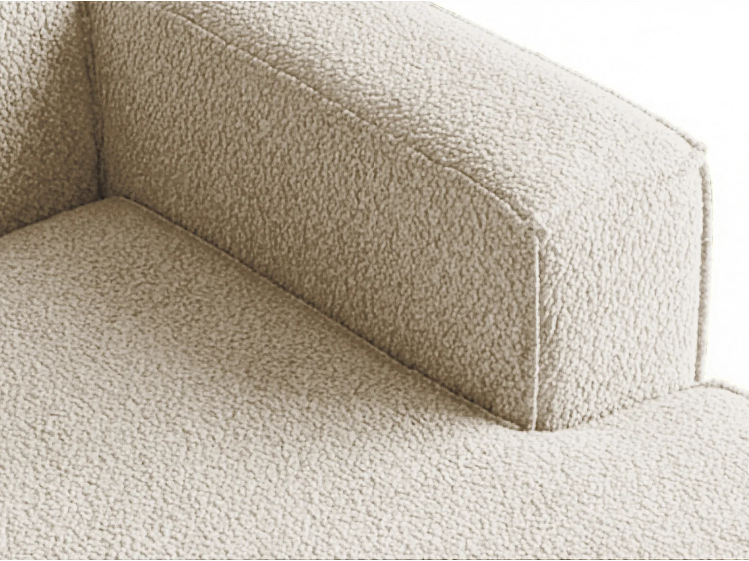 Narożnik Parma Studio, do salonu, tkanina Quelle, prawy, krem (02)