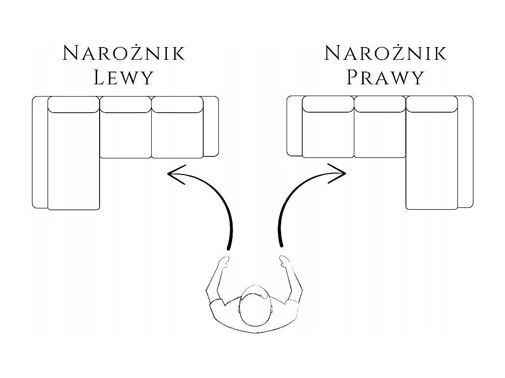 Narożnik Parma Studio, do salonu, tkanina Quelle, prawy, krem (02)