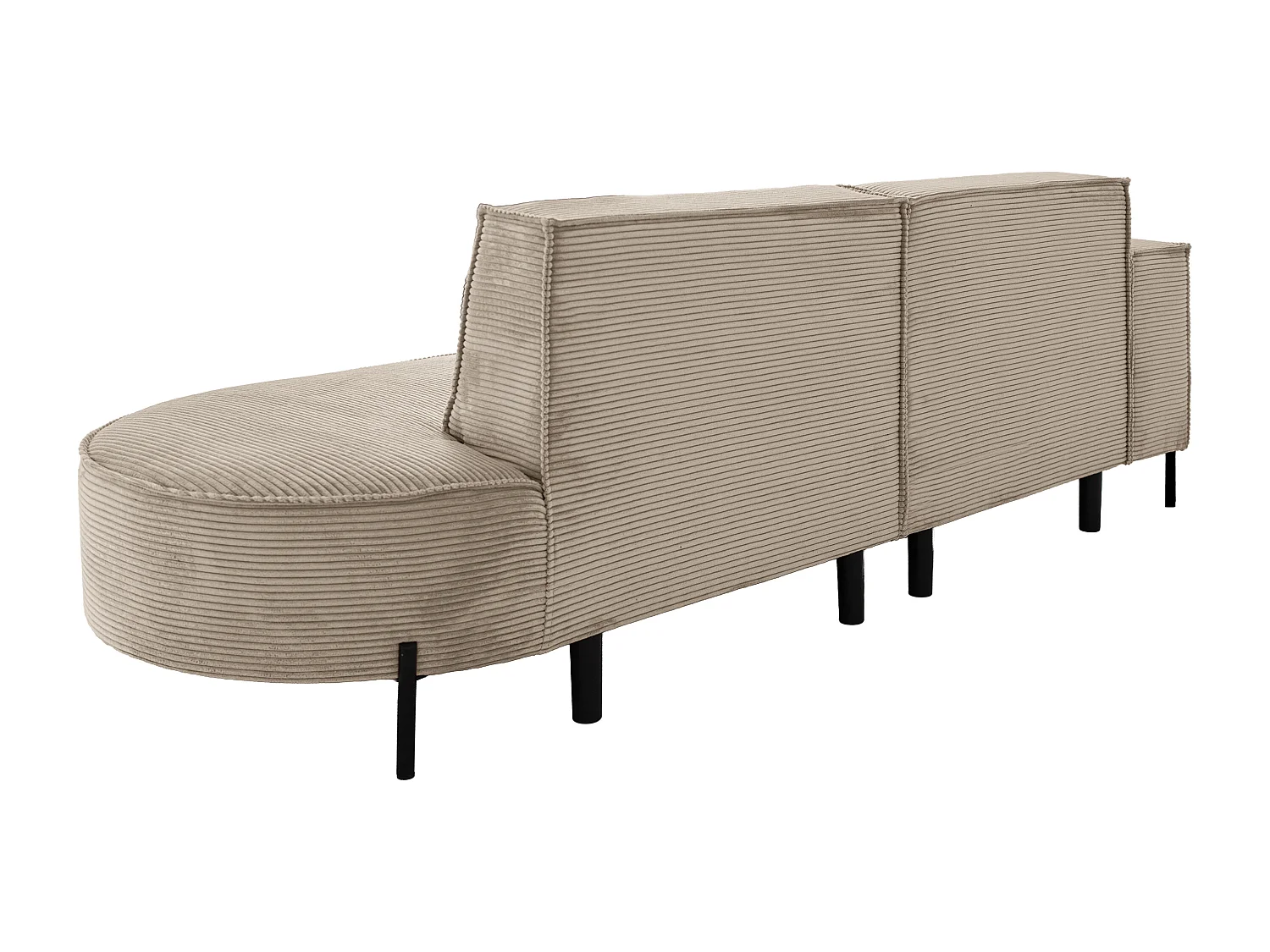 Hoekbank Parma Studio Hills, stof Poso, links, beige (02)