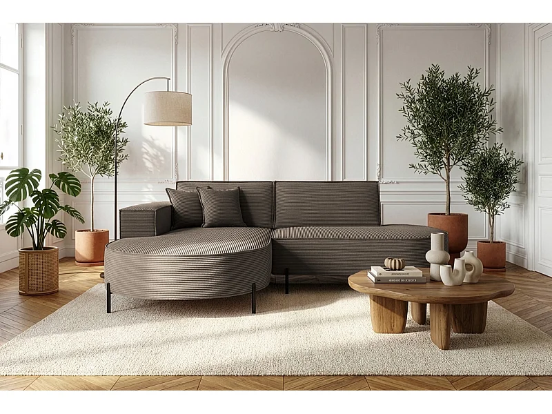 Narożnik Parma Studio Hills, tkanina Poso, lewy, jasny brązowy (04)