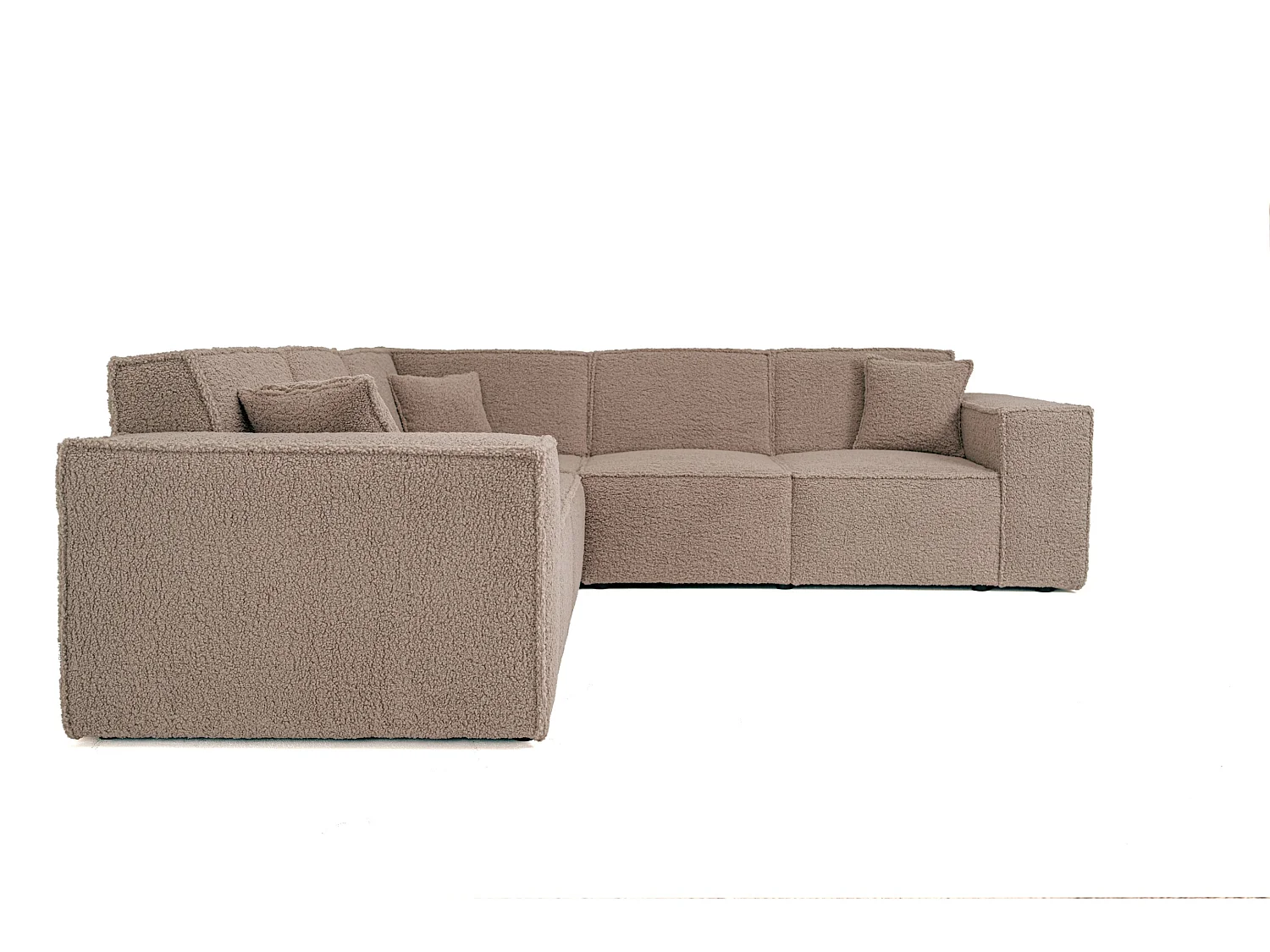 Universelles Ecksofa Luga Corner – Stoff Sven, Kupferrot (44)