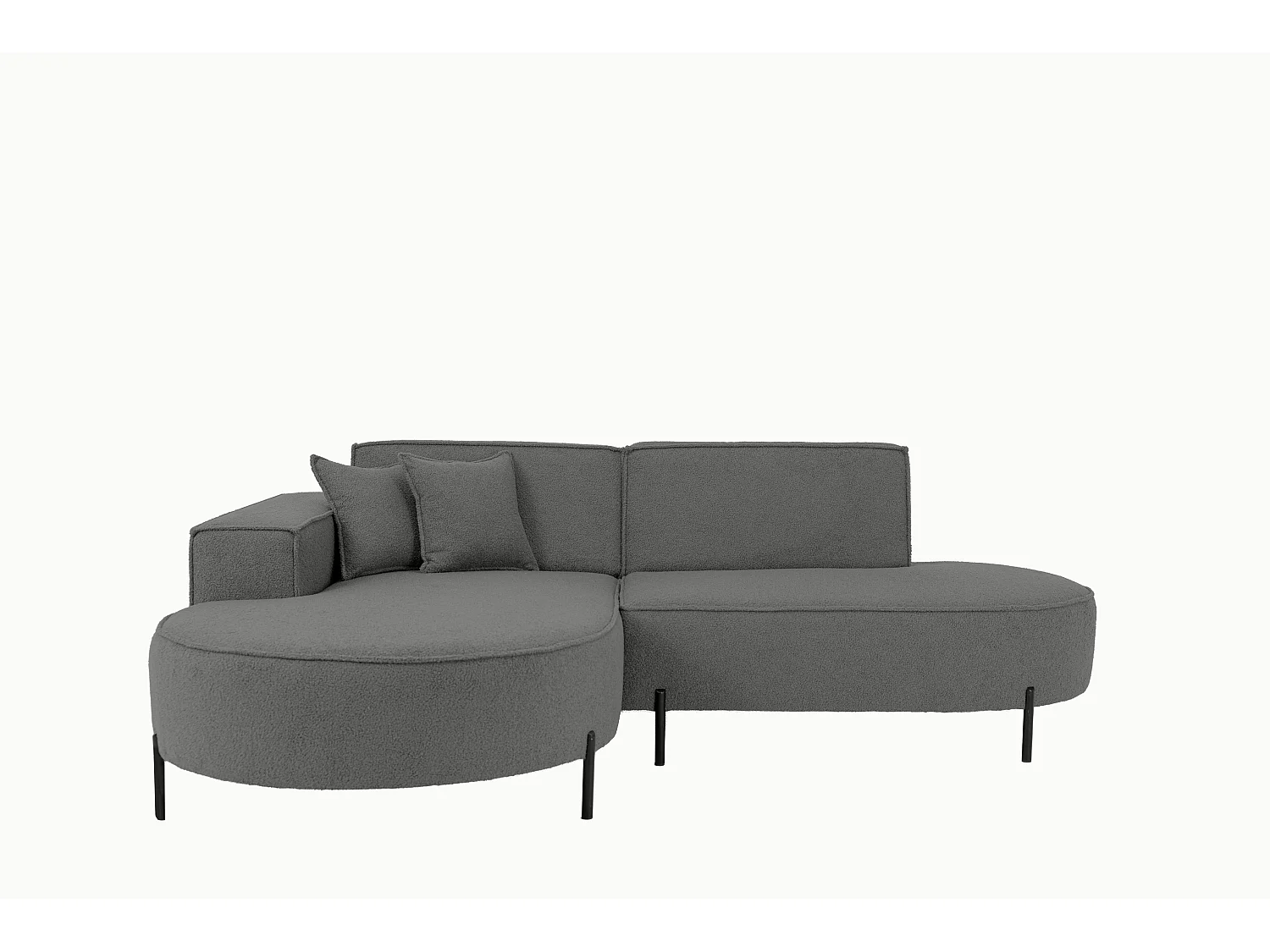 Narożnik Parma Studio Hills, do salonu, tkanina Quelle, lewy, szary (92)