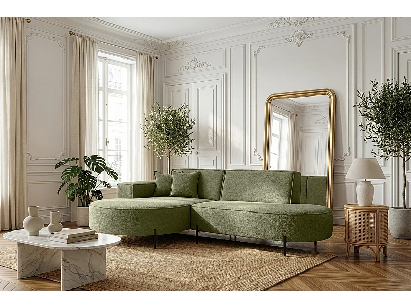 Narożnik Parma Studio Hills, do salonu, tkanina Quelle, lewy, zielony (38)