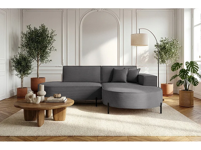 Narożnik Parma Studio Hills, tkanina Poso, prawy, ciemny szary (22)