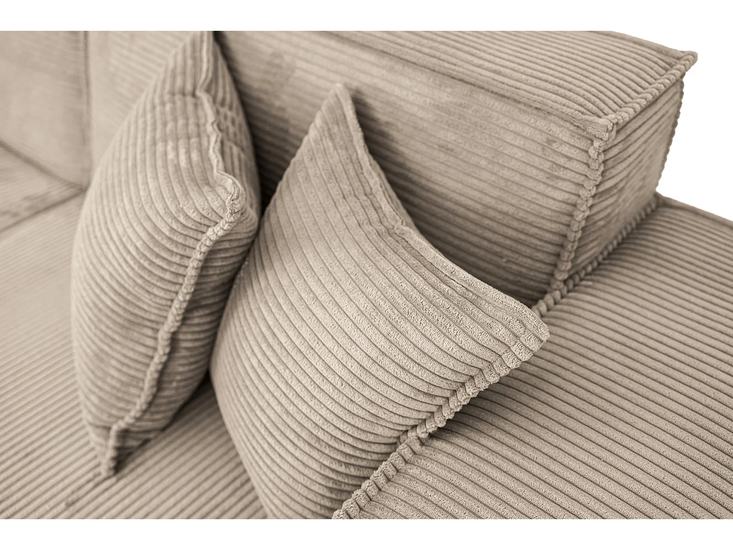 Hoekbank Parma Studio Hills, stof Poso, rechts, beige (02)