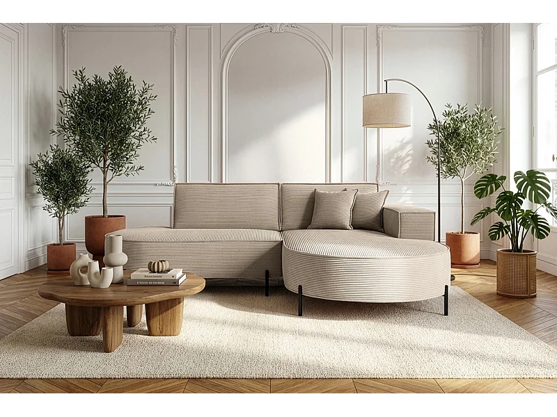 Narożnik Parma Studio Hills, tkanina Poso, prawy, beżowy (02)