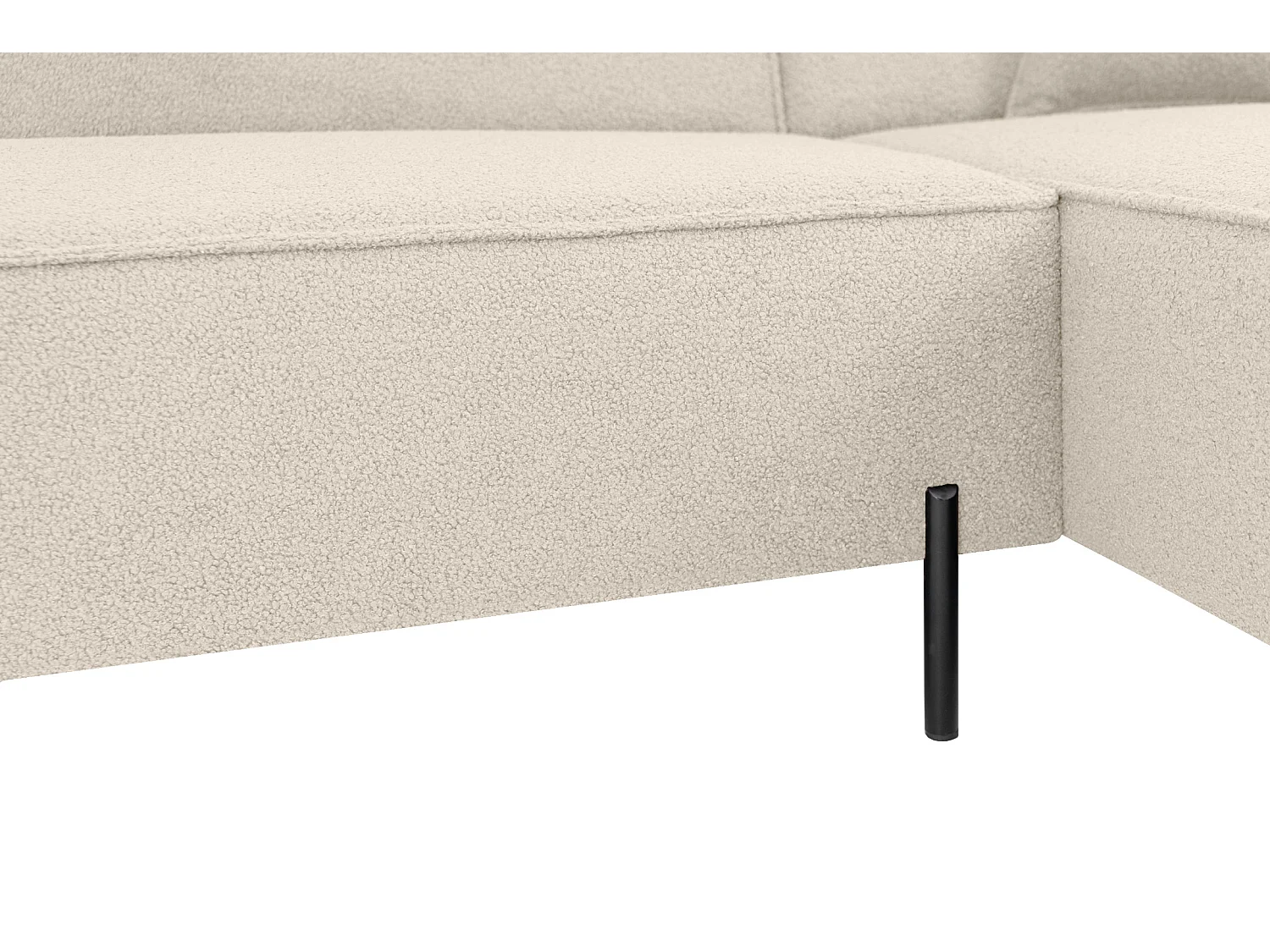 Canapé d'angle Parma Studio Hills, pour salon, tissu Quelle, droit, crème (02)