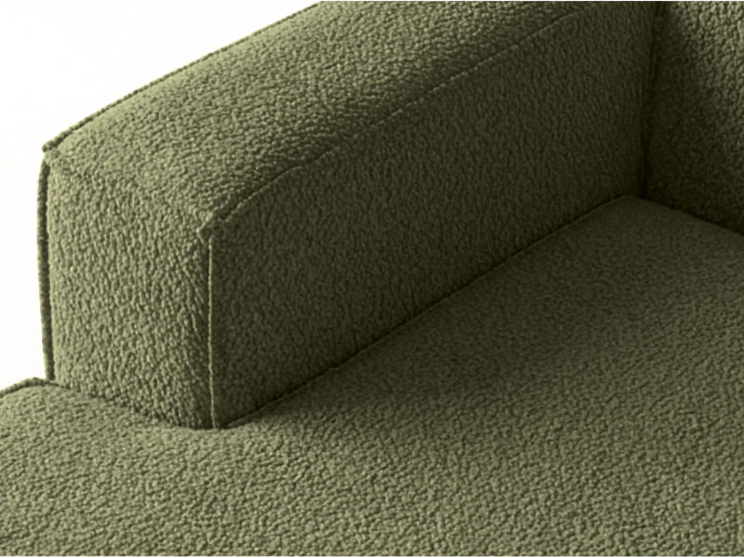 Canapé d'angle Parma Studio, pour salon, tissu Quelle, gauche, vert (38)