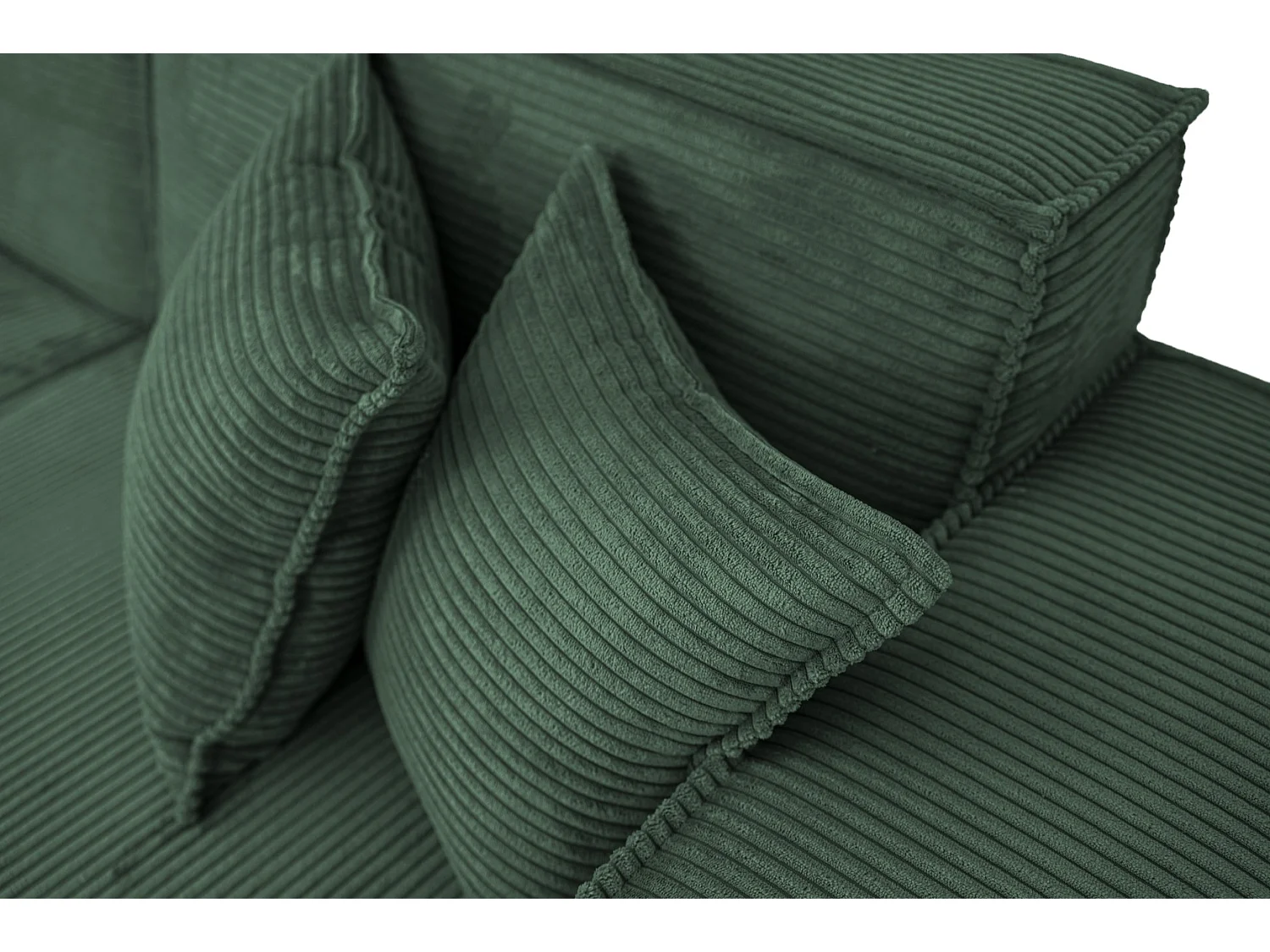 Hoekbank Parma Studio Hills, stof Poso, links, donkergroen (14)