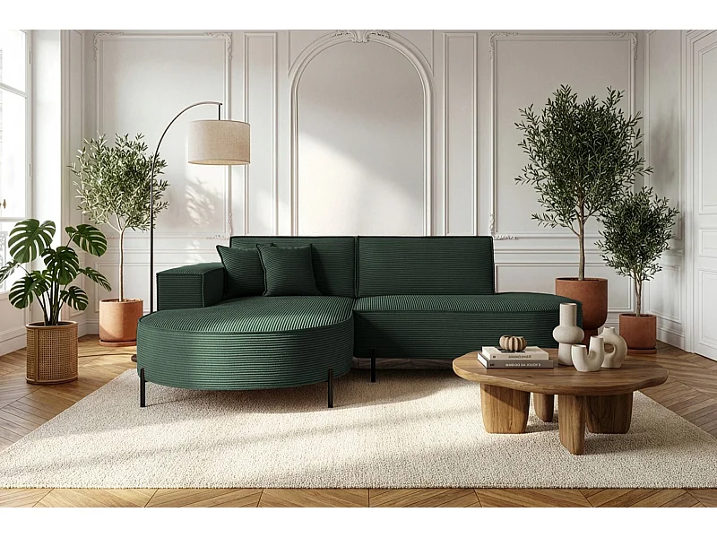 Narożnik Parma Studio Hills, tkanina Poso, lewy, ciemny zielony (14)