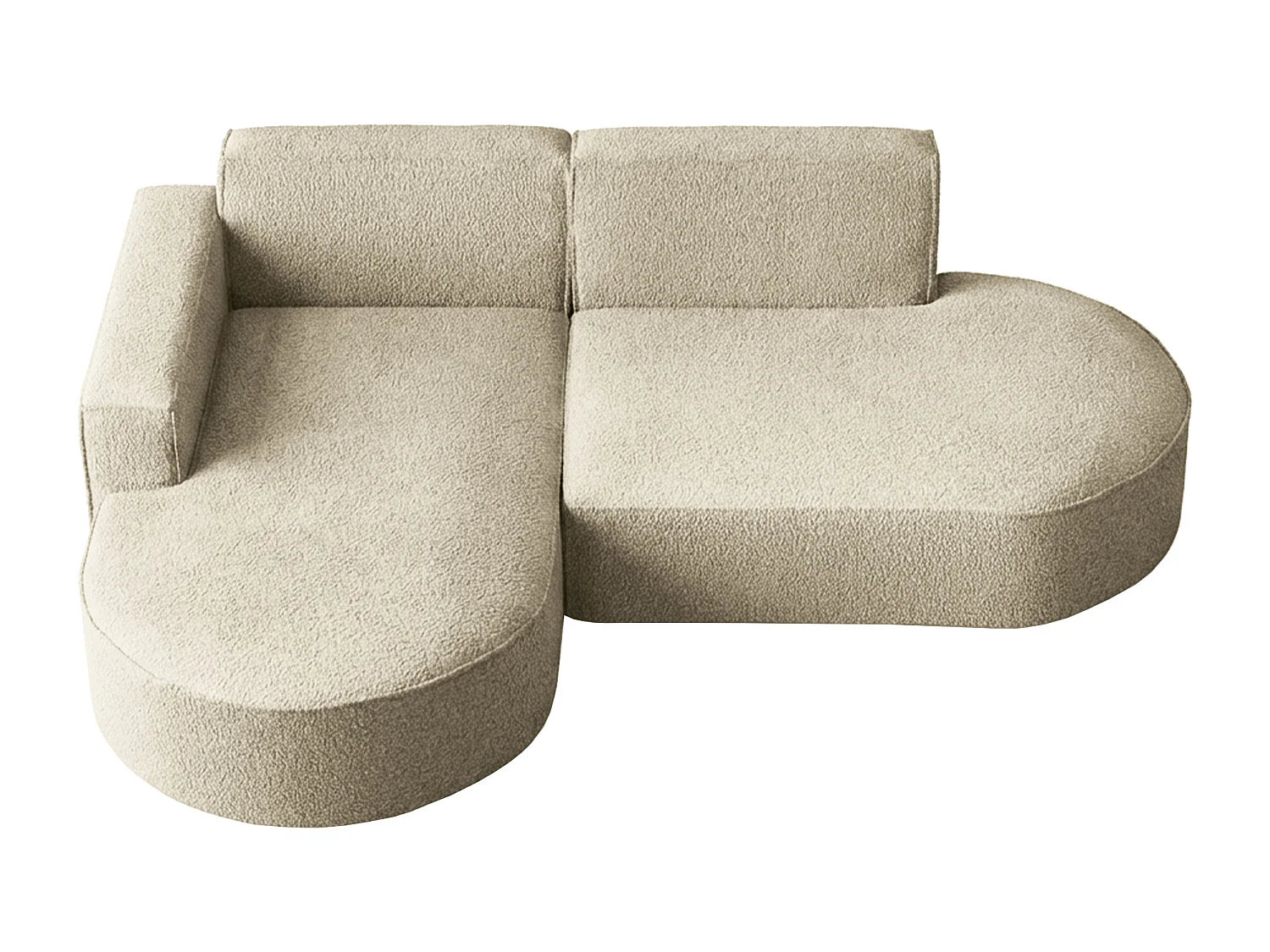 Canapé d'angle Parma Studio, pour salon, tissu Quelle, gauche, beige (06)