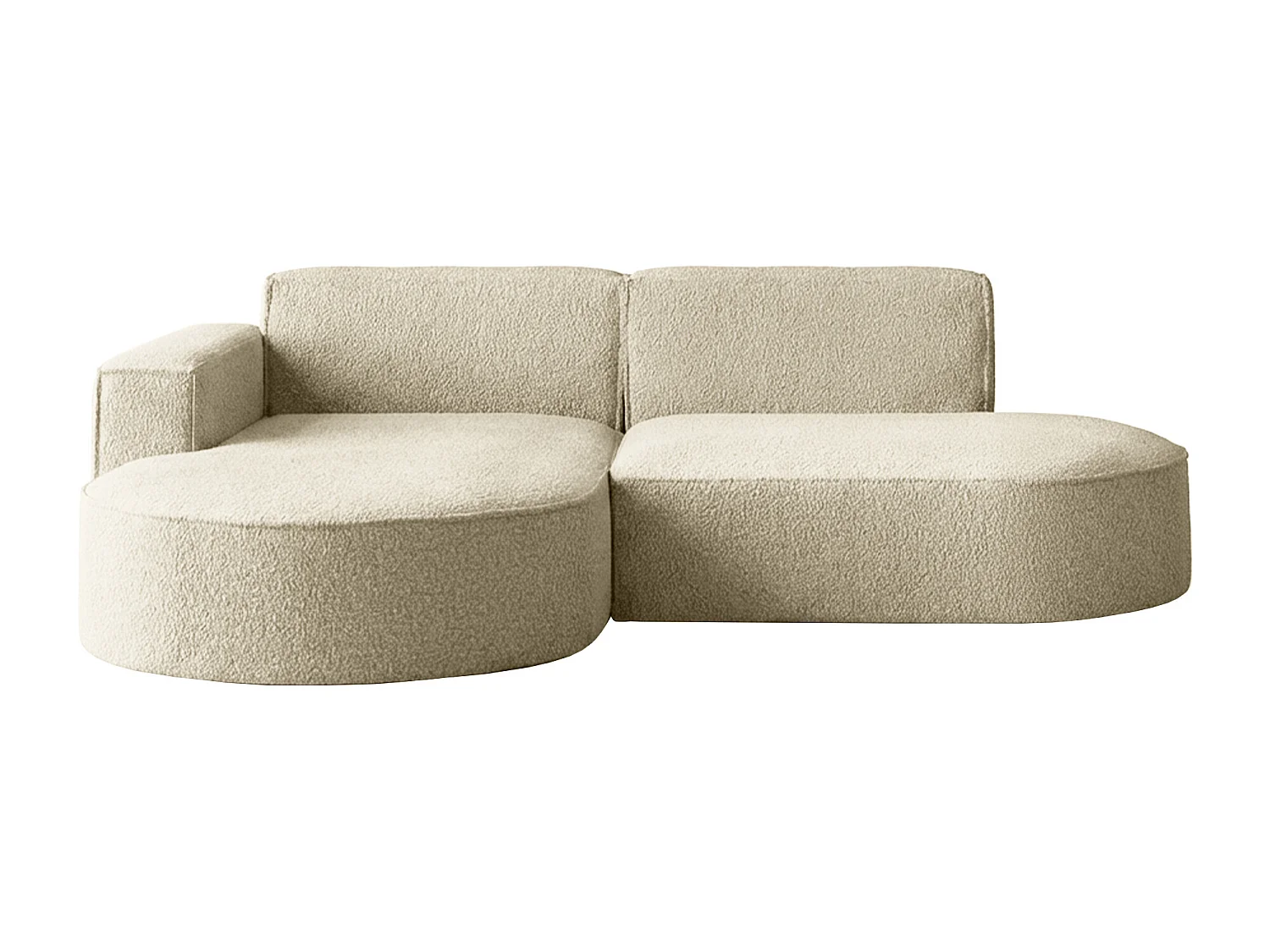 Canapé d'angle Parma Studio, pour salon, tissu Quelle, gauche, beige (06)