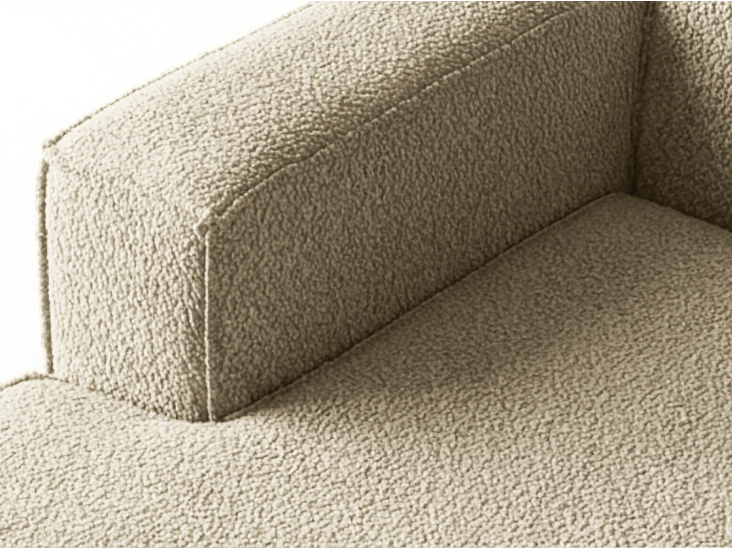 Canapé d'angle Parma Studio, pour salon, tissu Quelle, gauche, beige (06)