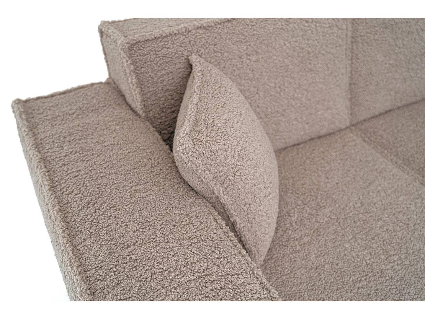 Canapé d'angle universel Luga Corner - tissu Sven, gris clair (06)