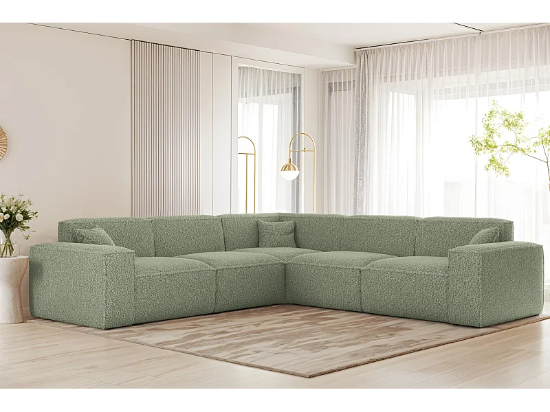 Uniwersalny narożnik Luga Corner - tkanina Sven, Zielony pistacja (74)