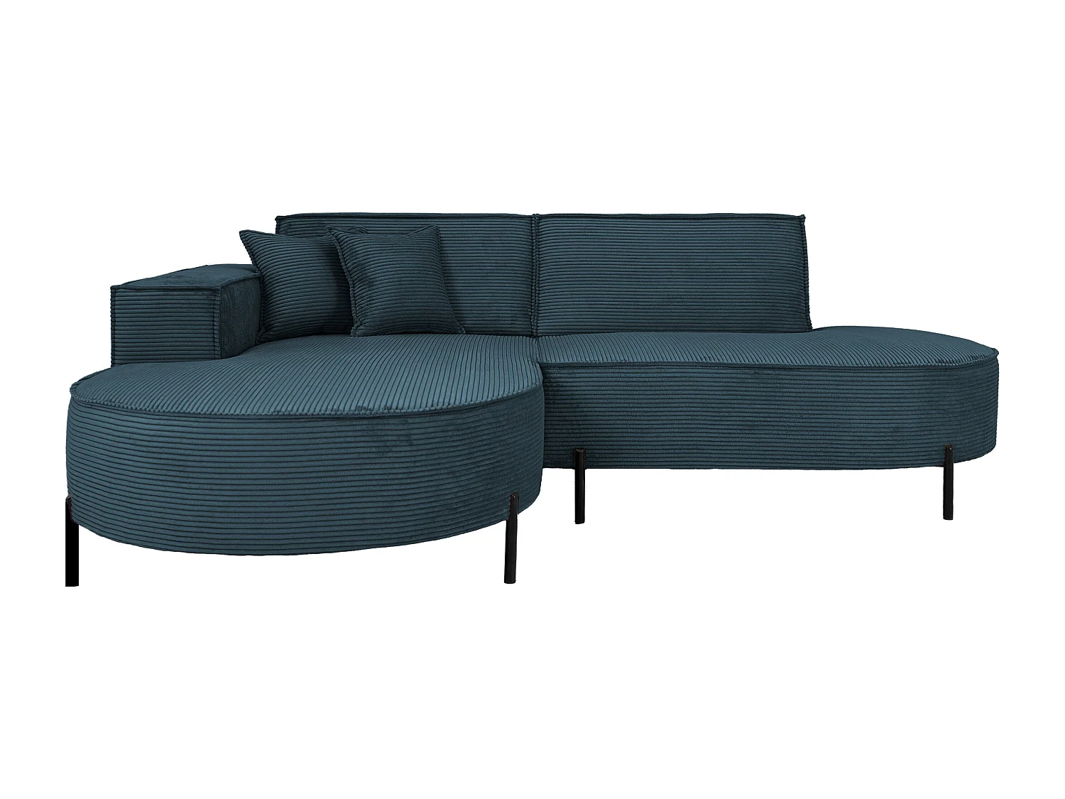 Hoekbank Parma Studio Hills, stof Poso, links, blauw (05)