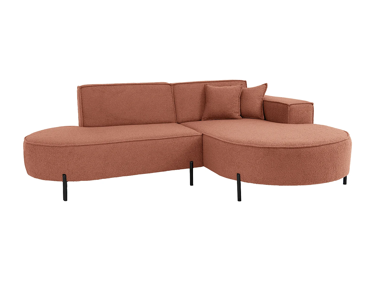 Canapé d'angle Parma Studio Hills pour salon Quelle droit orange (54)