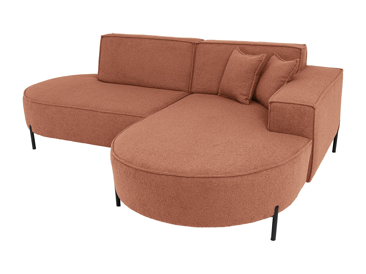 Canapé d'angle Parma Studio Hills pour salon Quelle droit orange (54)