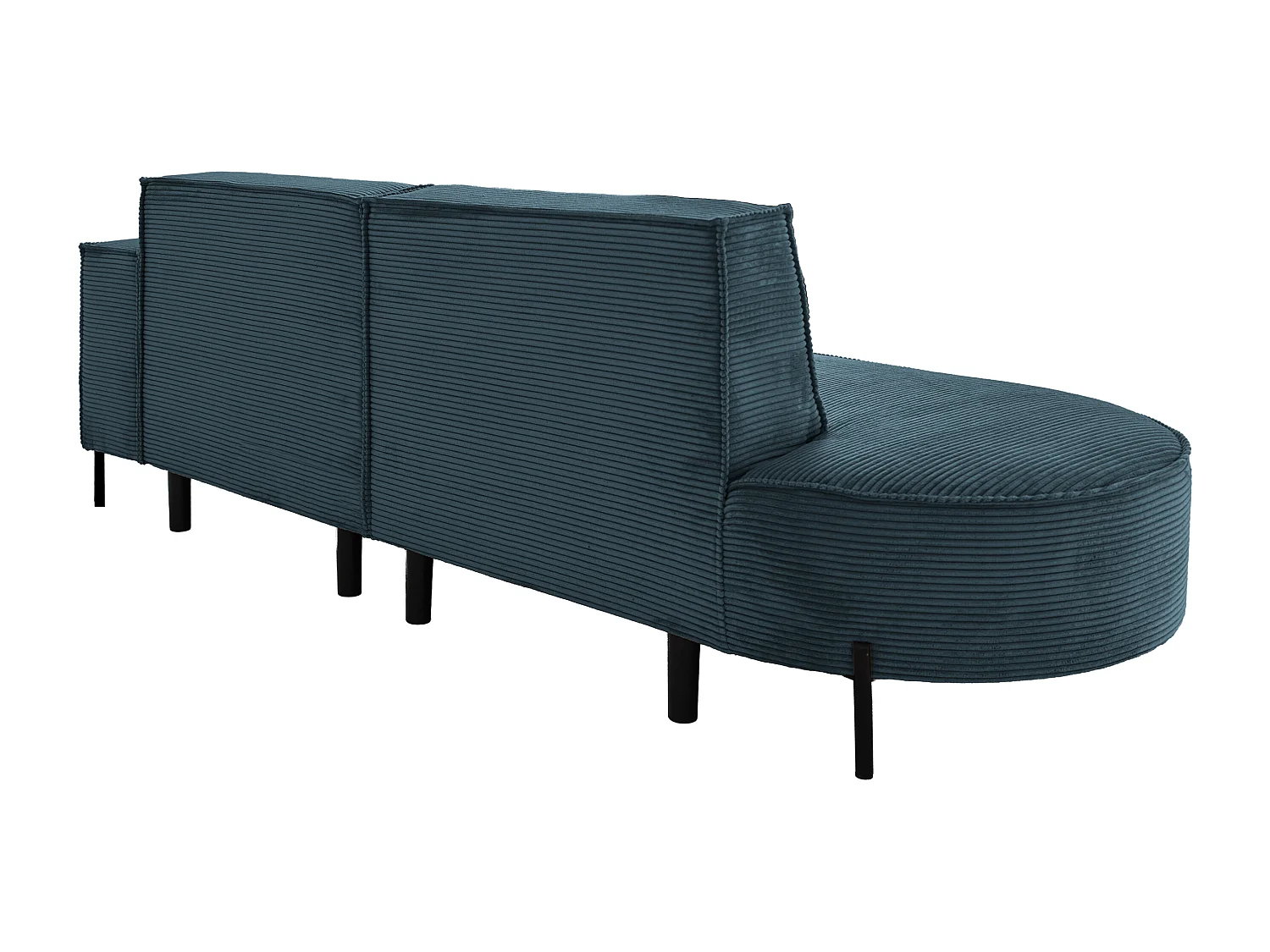 Parma Studio Hills hoekbank, Poso-stof, rechts, blauw (05)