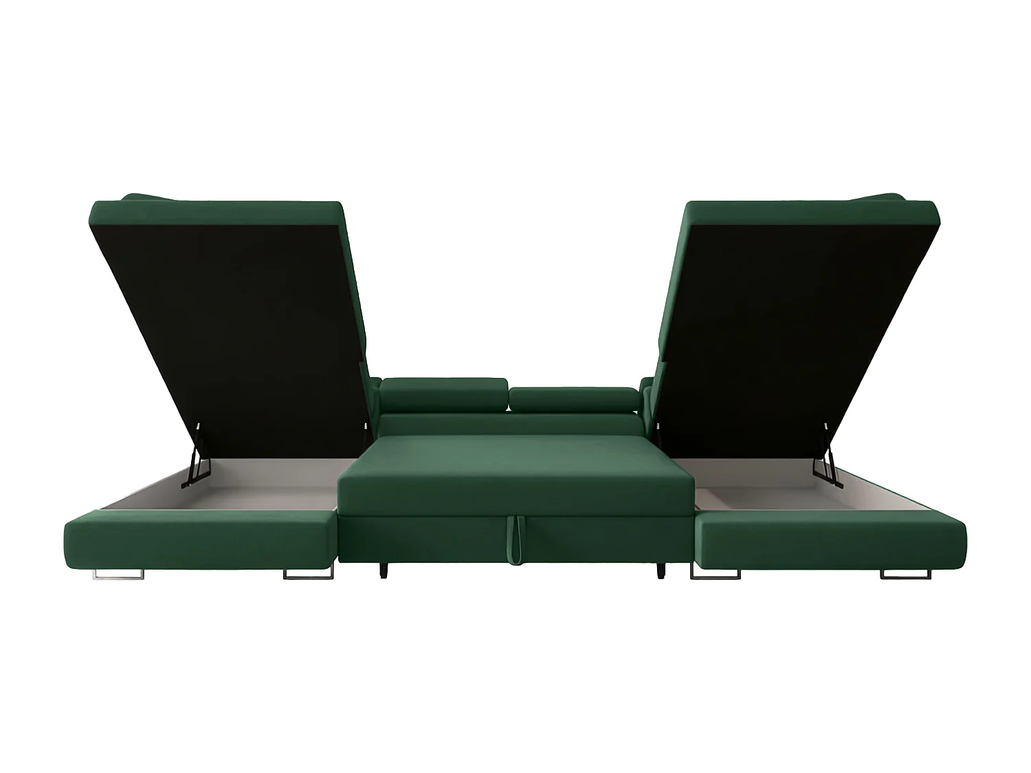 Hoekbank Falio U2, stof Noel, groen (20)