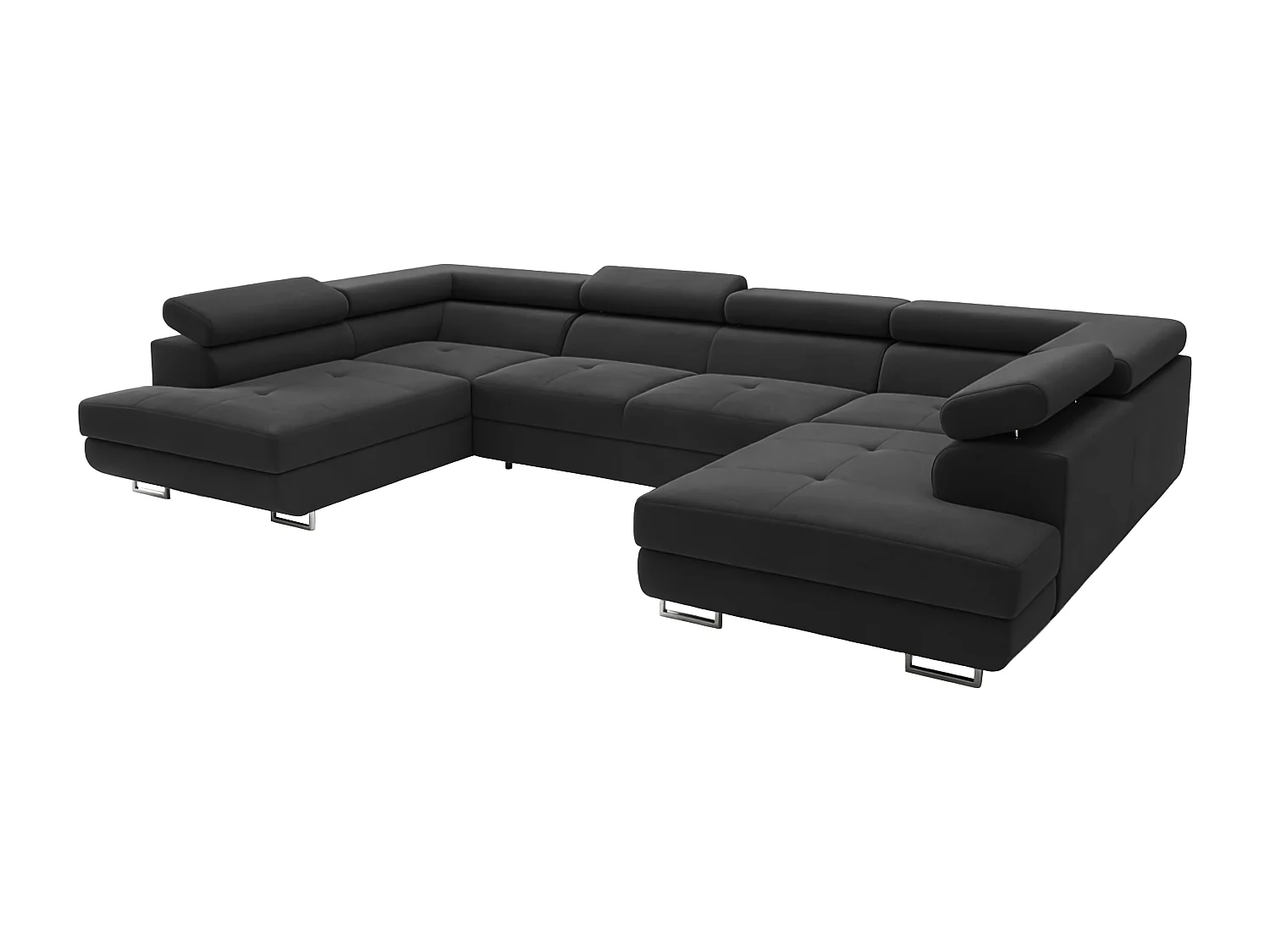 Hoekbank Falio U2, Noel-stof, grafiet (10)