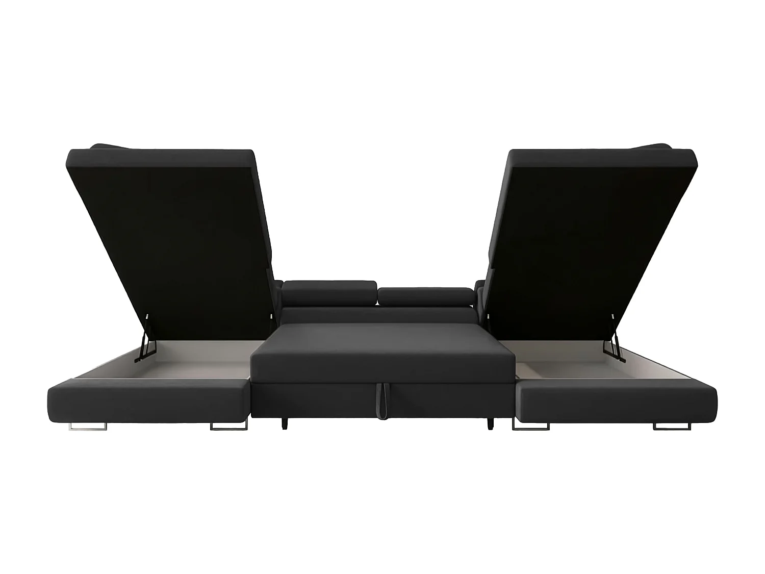 Hoekbank Falio U2, Noel-stof, grafiet (10)