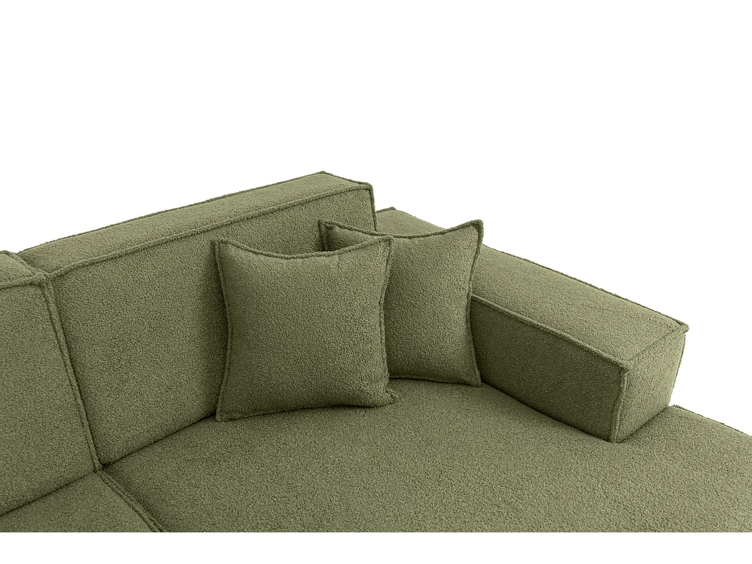 Canapé d'angle Parma Studio Hills, pour salon, tissu Quelle, droit, vert (38)