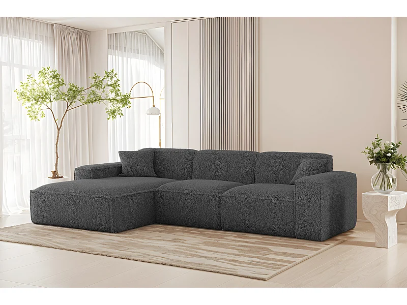 Narożnik Luga L Lewy Tkanina Sven 16 szary