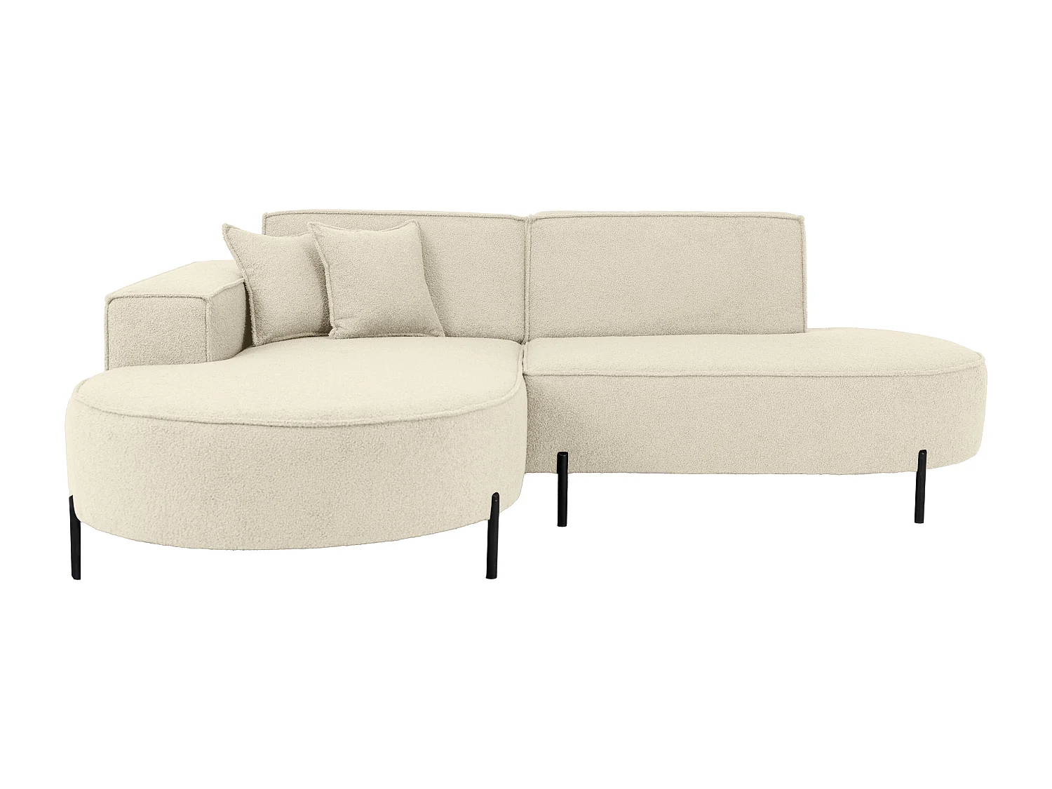 Canapé d'angle Parma Studio Hills, pour salon, tissu Quelle, gauche, beige (06)