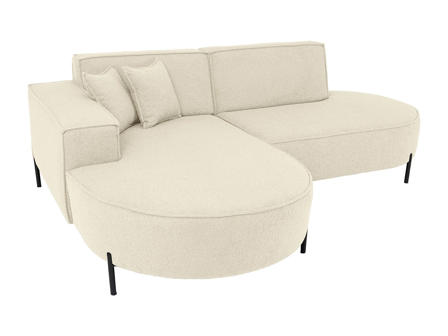 Canapé d'angle Parma Studio Hills, pour salon, tissu Quelle, gauche, beige (06)