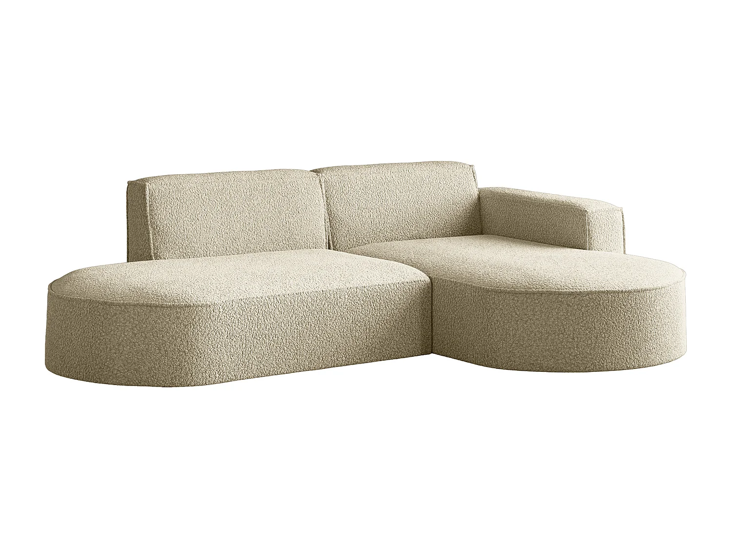 Narożnik Parma Studio, do salonu, tkanina Quelle, prawy, beżowy (06)