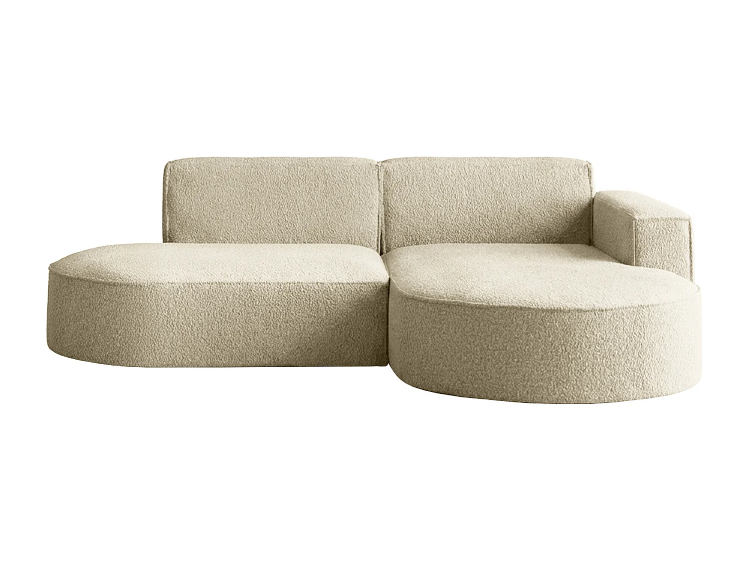 Narożnik Parma Studio, do salonu, tkanina Quelle, prawy, beżowy (06)