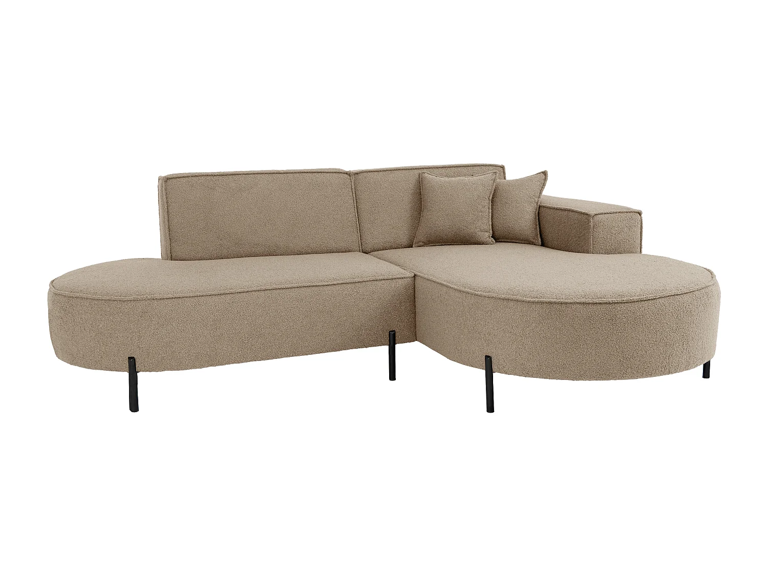 Canapé d'angle Parma Studio Hills, pour salon, Quelle, droit, beige foncé (18)