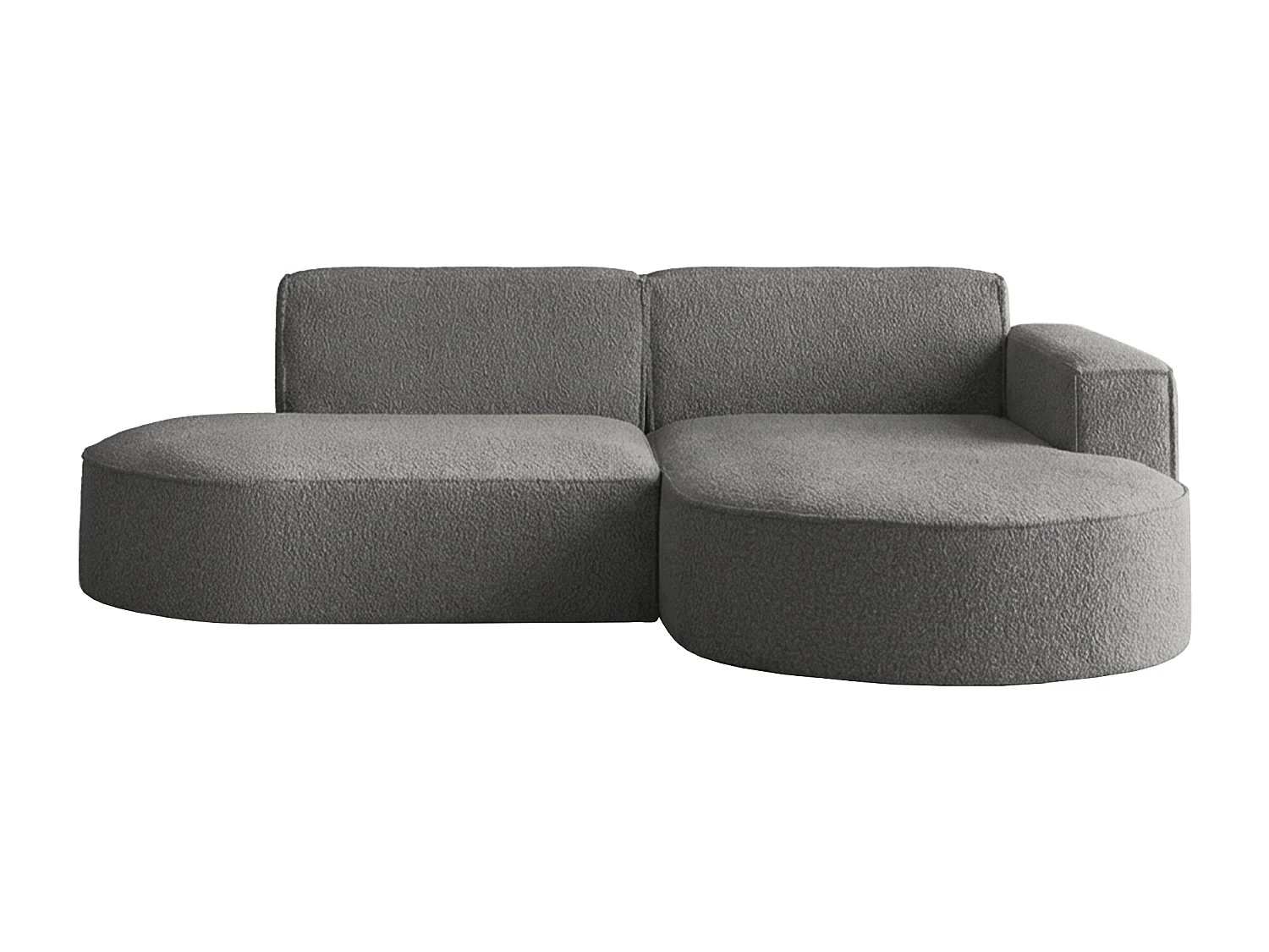 Canapé d'angle Parma Studio, pour salon, tissu Quelle, droit, gris (92)