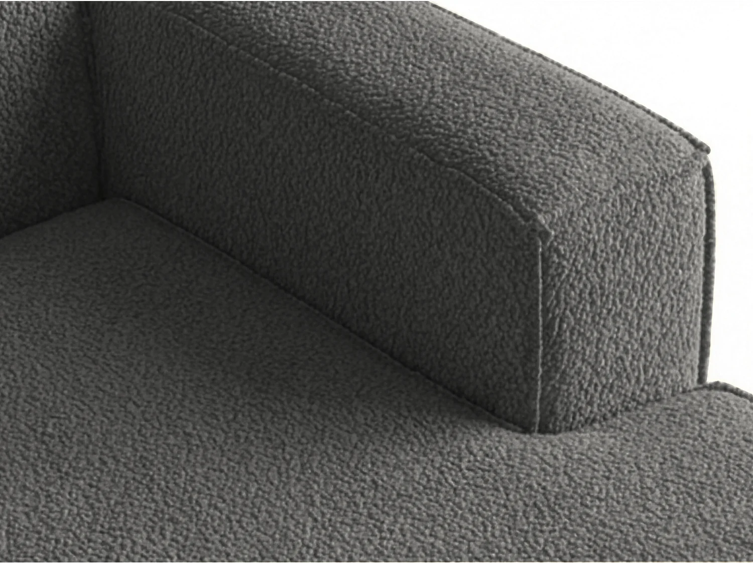 Canapé d'angle Parma Studio, pour salon, tissu Quelle, droit, gris (92)